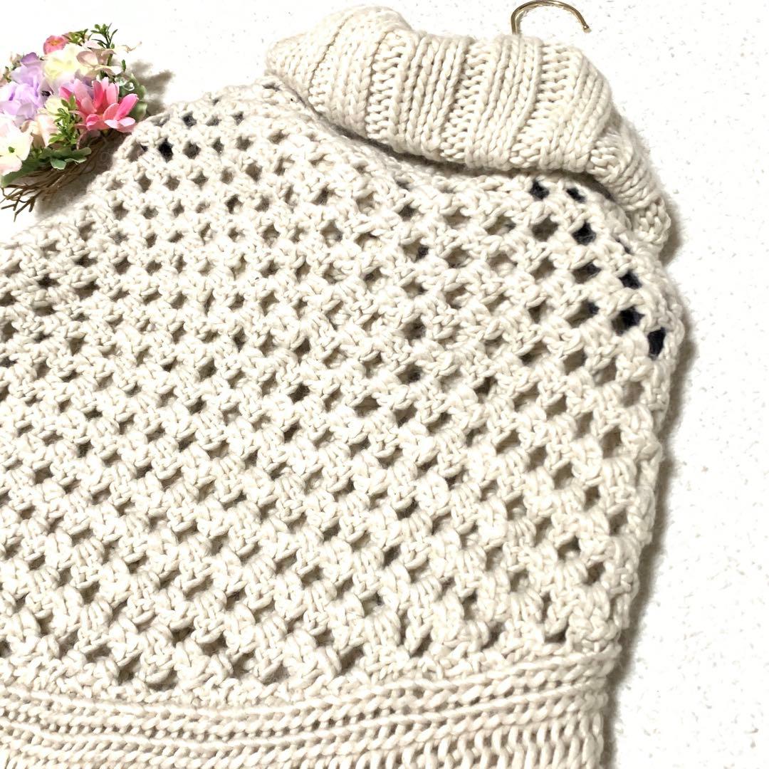 ★未使用級　マックスマーラ　ポンチョ　ふわふわ♡ケーブルニット❤︎ラビット　F