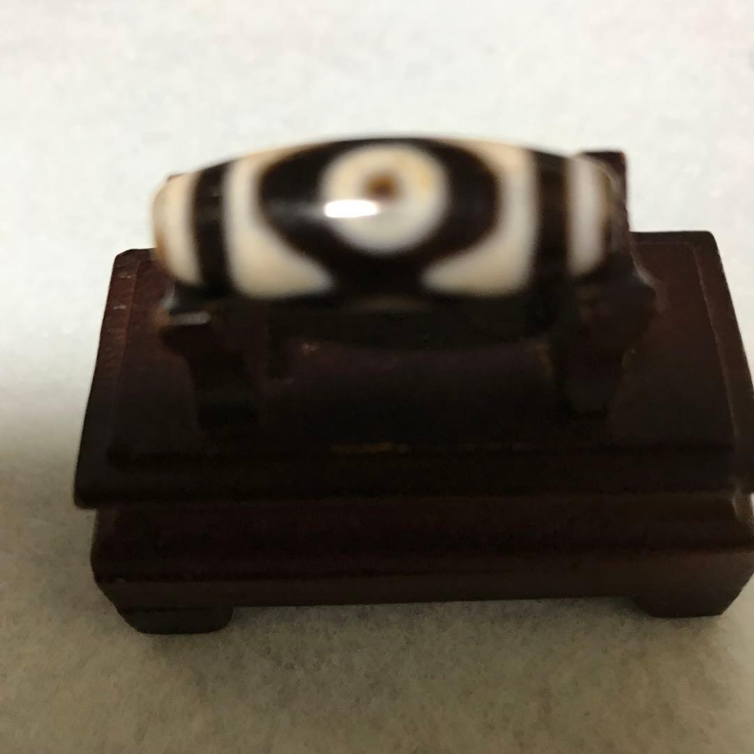 超激レア珍品‼︎ 古代老礦石　金剛三眼天珠　黒朱砂　のぶ