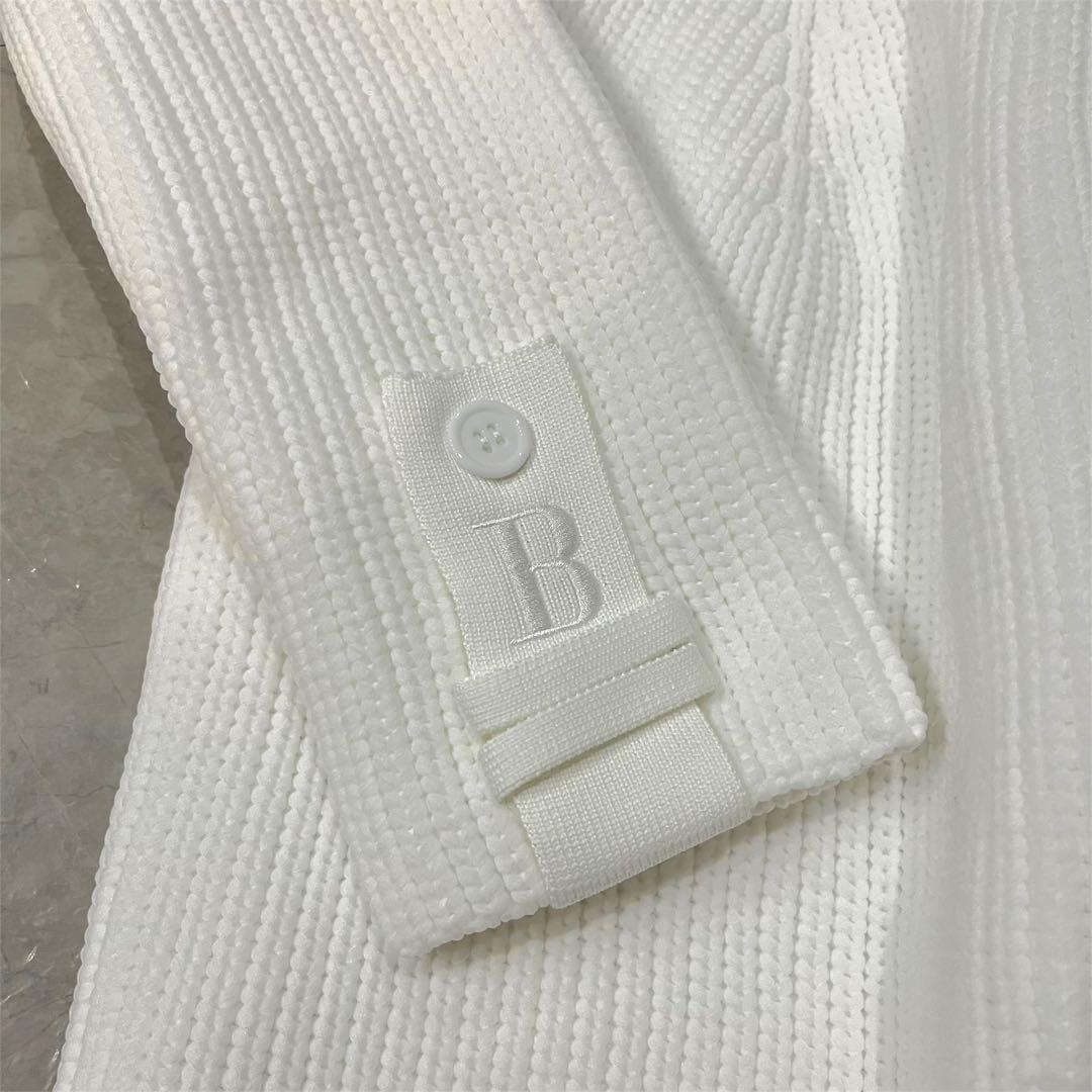 【新品未使用】Bibiy. リブ編み長袖ニットワンピース ホワイト