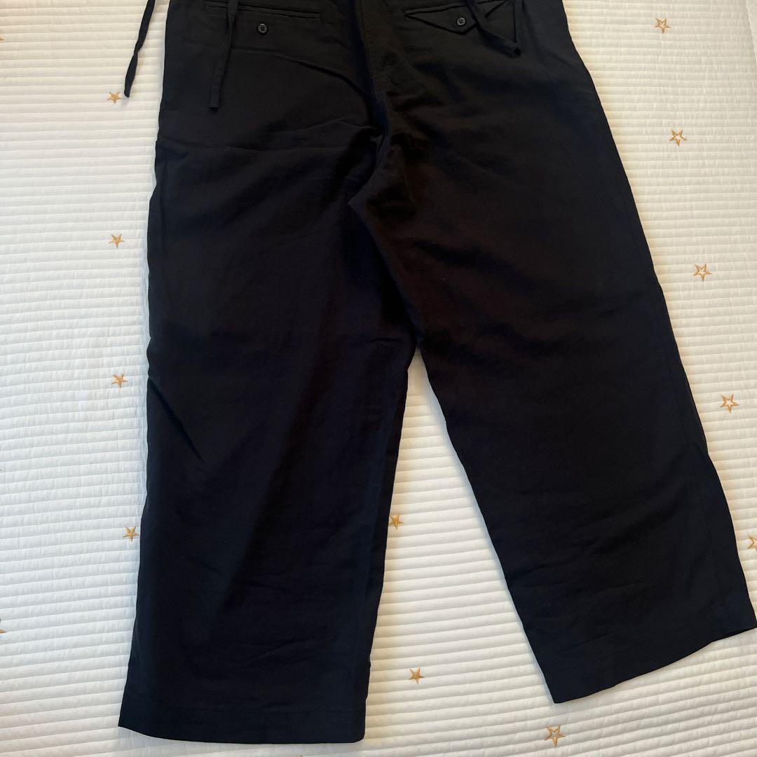 美品【北欧、暮らしの道具店】サイドリボンのサロペット/ブラック