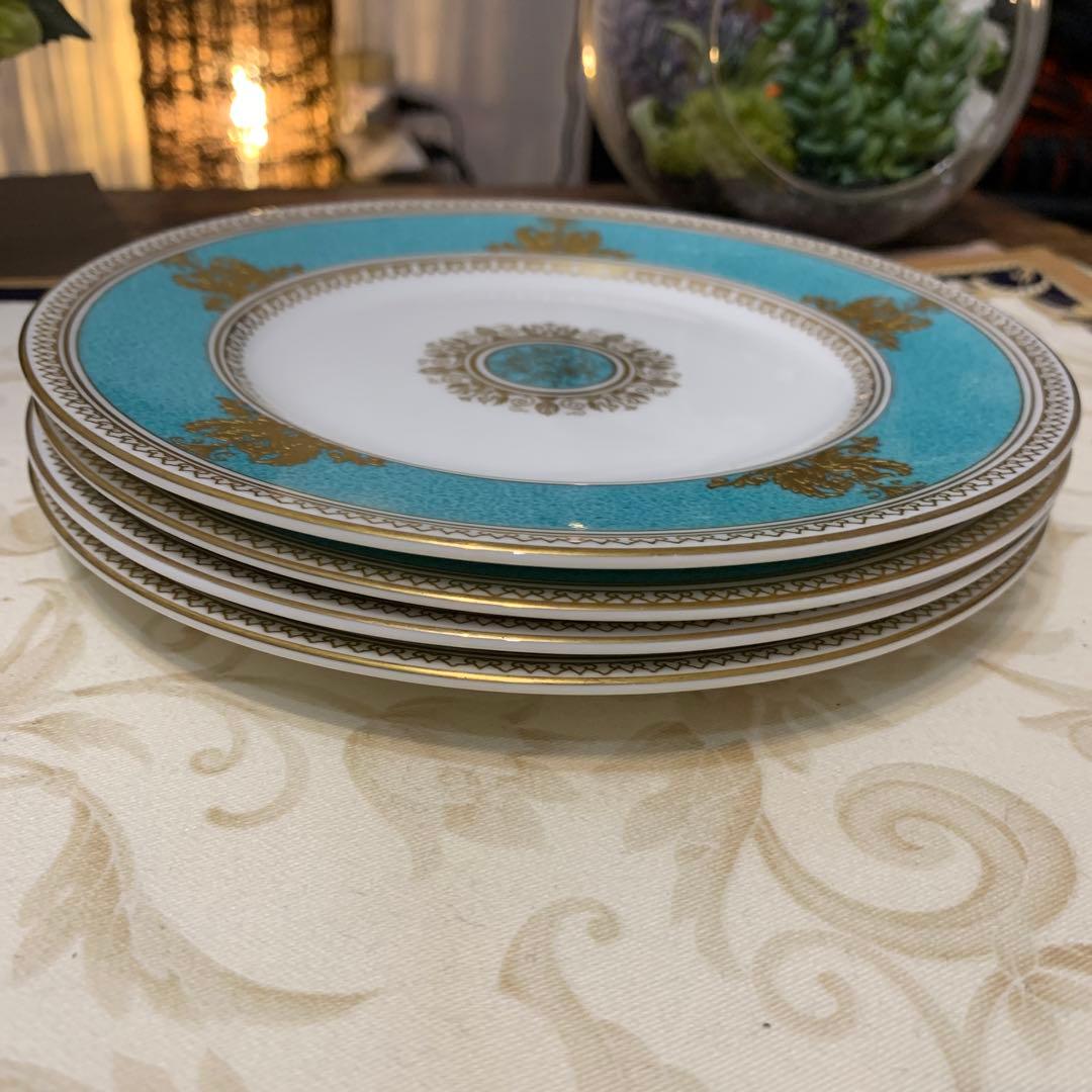 ウェッジウッド コロンビア　パウダー　ターコイズ　17.5cmケーキプレート