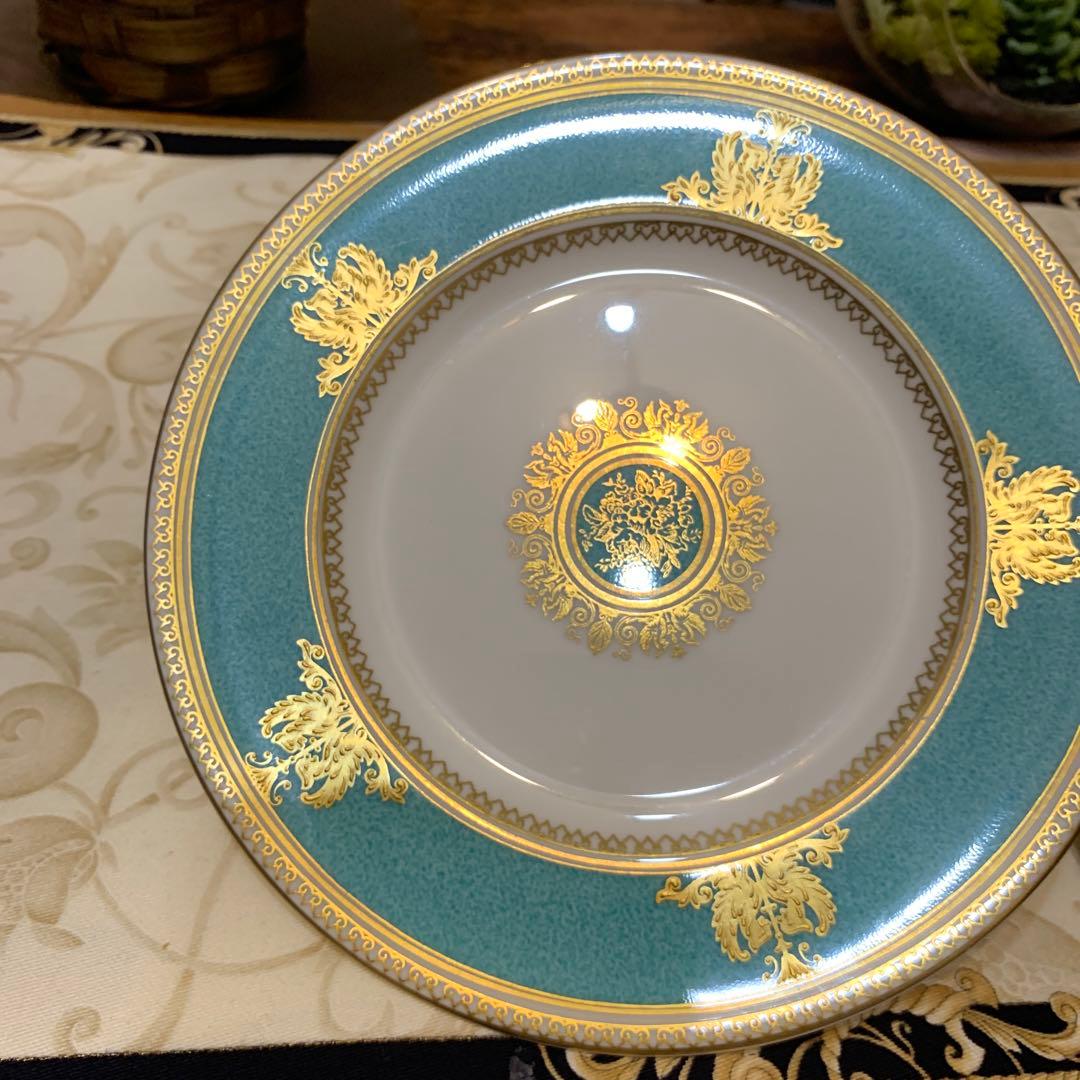 ウェッジウッド コロンビア　パウダー　ターコイズ　17.5cmケーキプレート