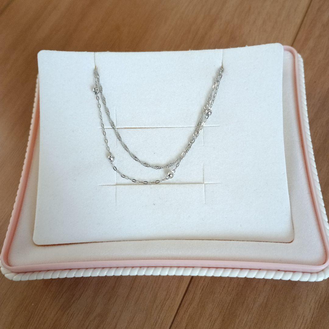 プラチナ850 2連チェーン ブレスレット