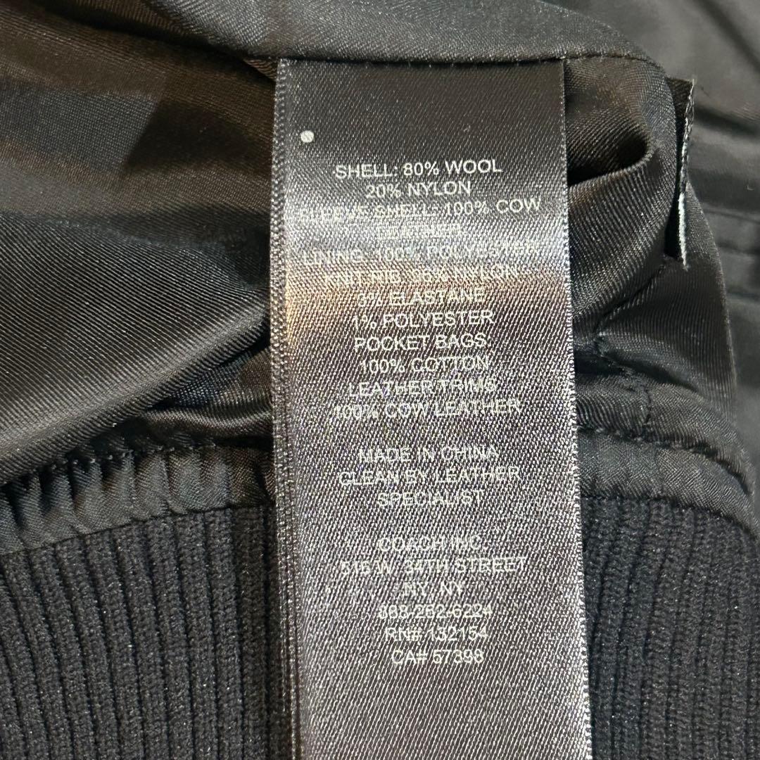 COACH コーチ　スタジャン　M レザー ウール　切り替え