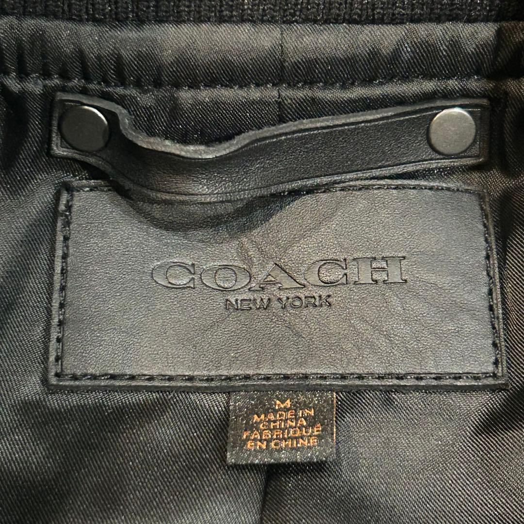 COACH コーチ　スタジャン　M レザー ウール　切り替え