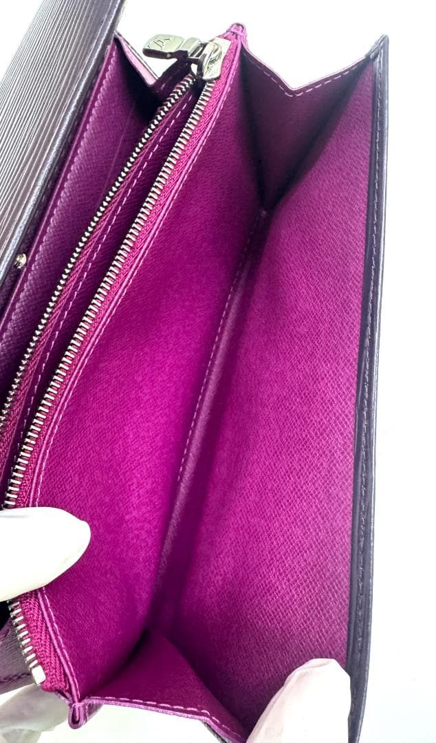 ★美品★ルイヴィトン 長財布 エピ カシス ポルトフォイユサラ パープル 紫