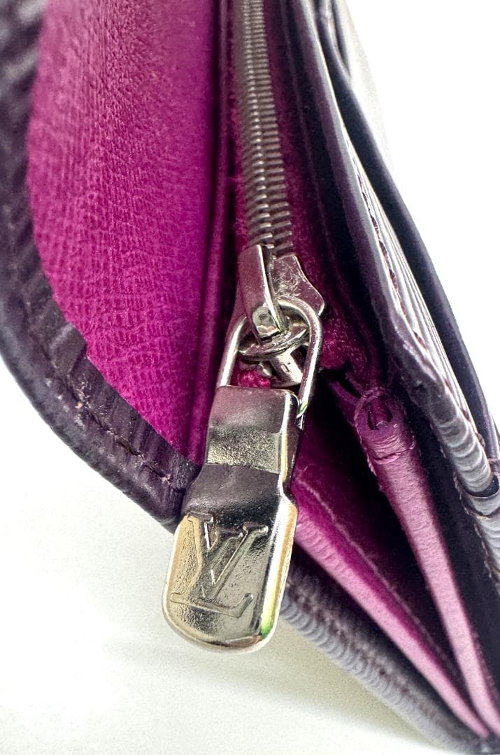 ★美品★ルイヴィトン 長財布 エピ カシス ポルトフォイユサラ パープル 紫
