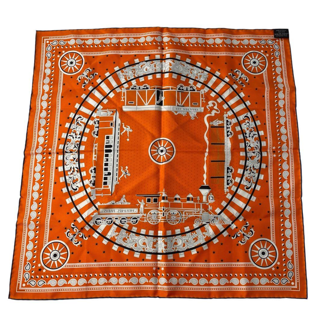 未使用 エルメスHERMES カレ55 オール アボード スカーフ.