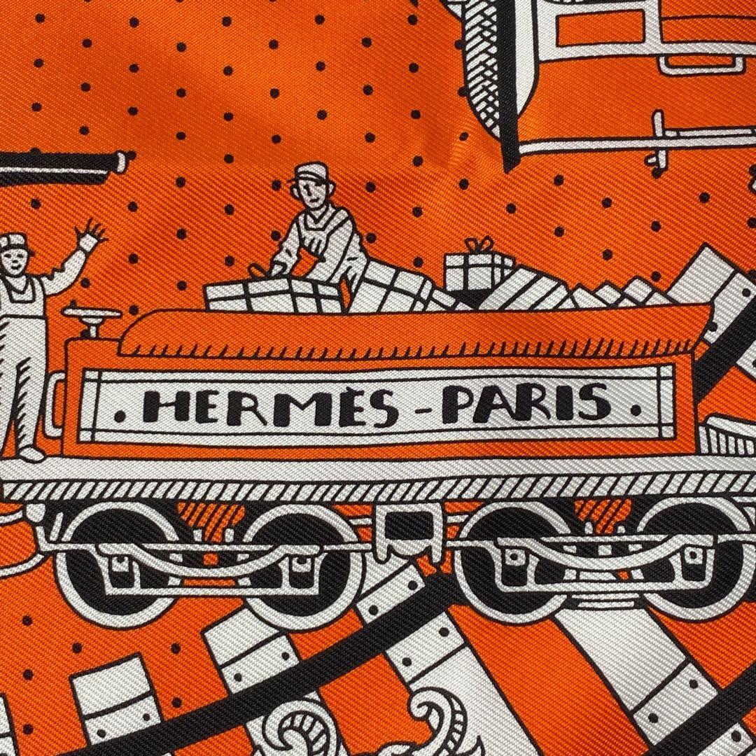 未使用 エルメスHERMES カレ55 オール アボード スカーフ.