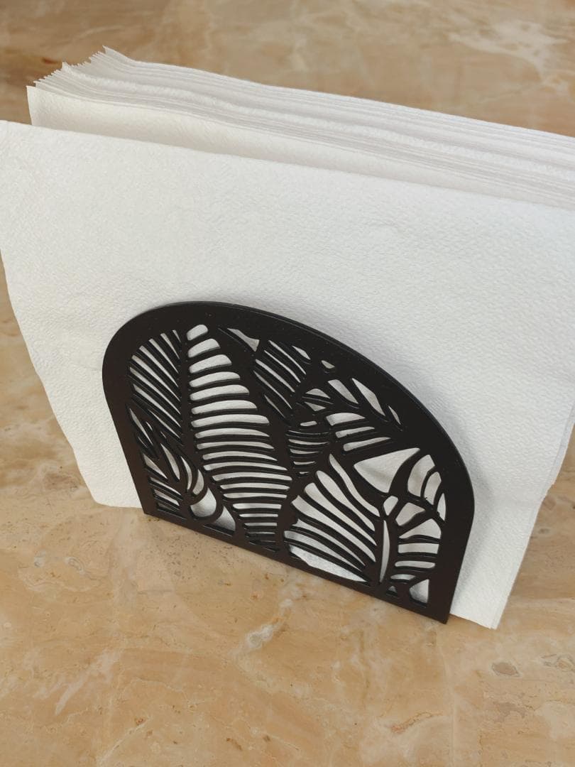 【hitparade】ナプキンスタンド2点:ボタニカル＆ブロンズ製リーフ型