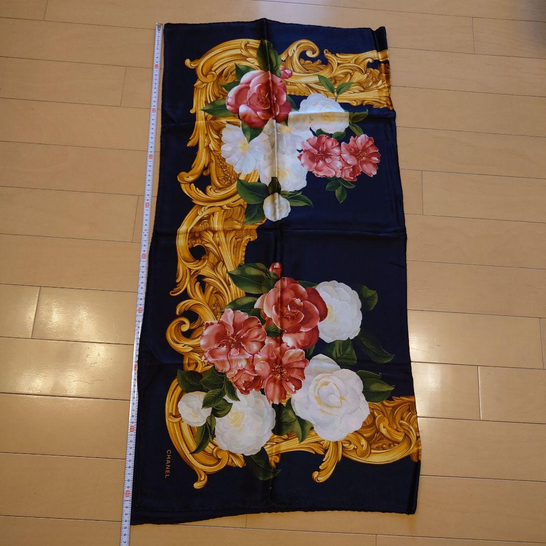CHANEL 花柄スカーフ 約90cm x 90cm - メルカリ