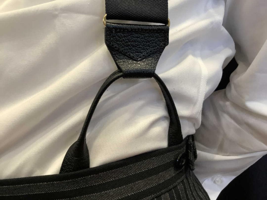 サスペンダー英国製アルバートサーストンクラシック6ボタン留上級非伸縮NYSL