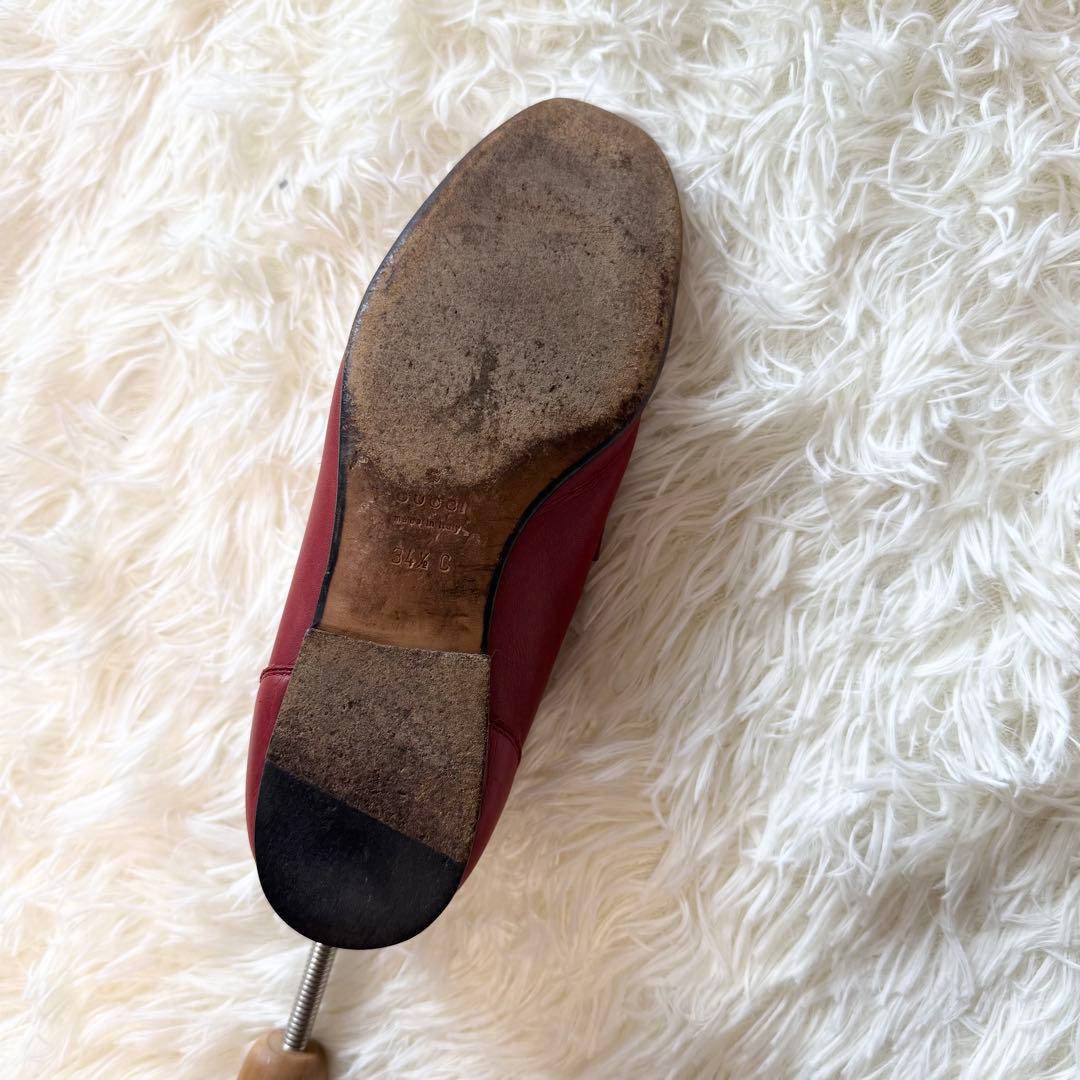 ✨美品✨GUCCI ホースビットローファー 34.5 ボルドー レディース