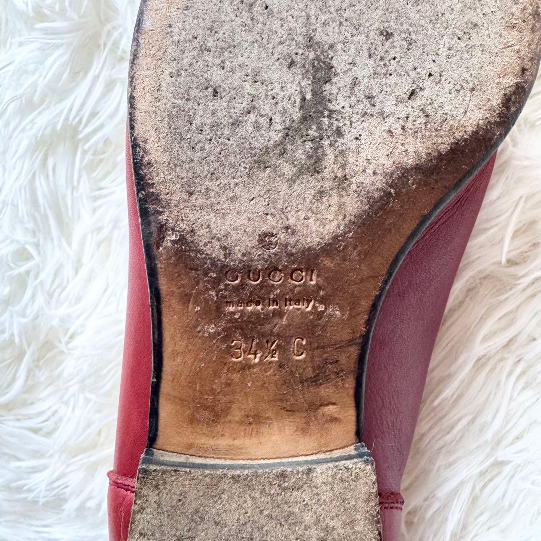 ✨美品✨GUCCI ホースビットローファー 34.5 ボルドー レディース