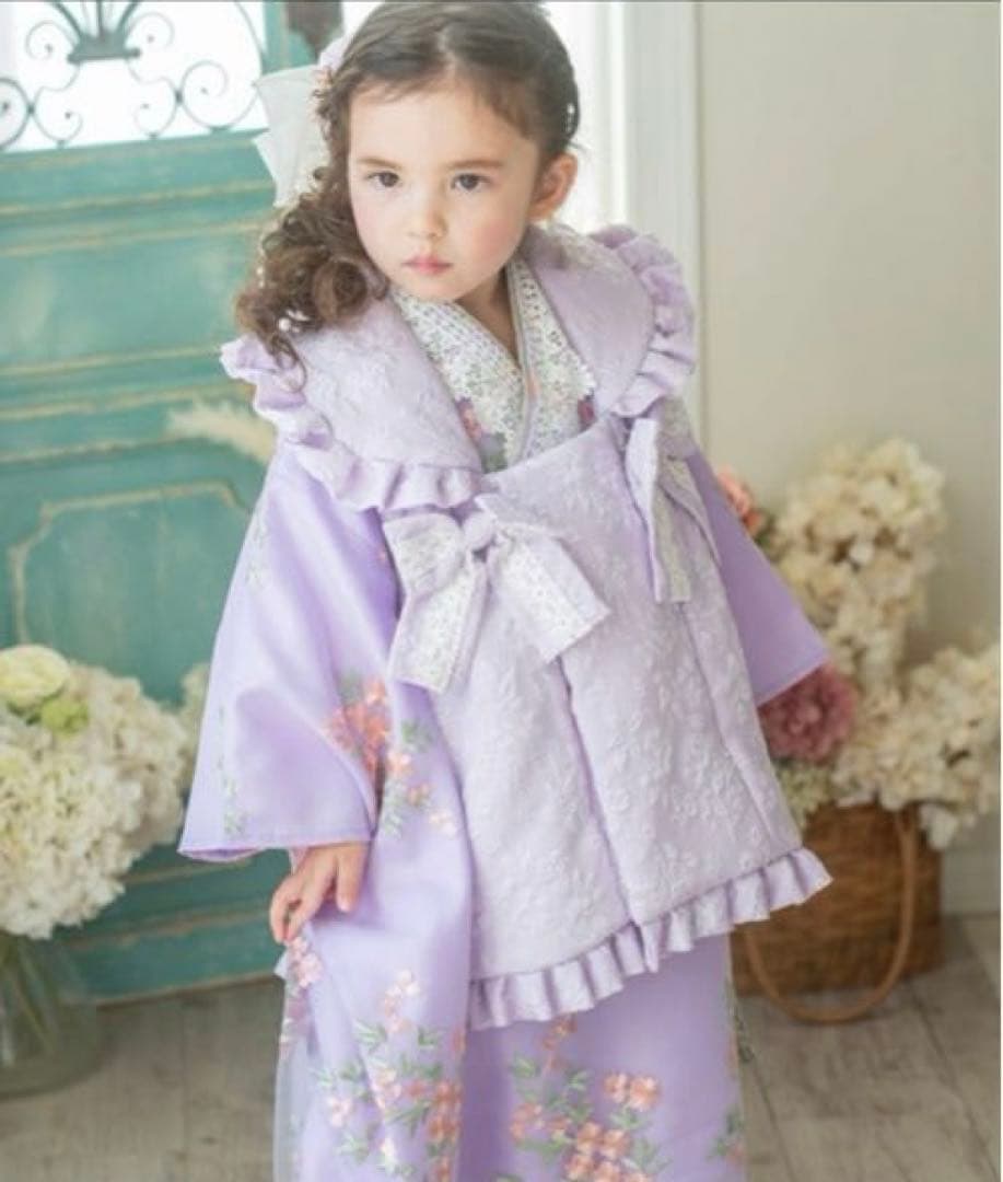 【新品】キャサリンコテージ　＊　七五三　3歳　被布　ライラック