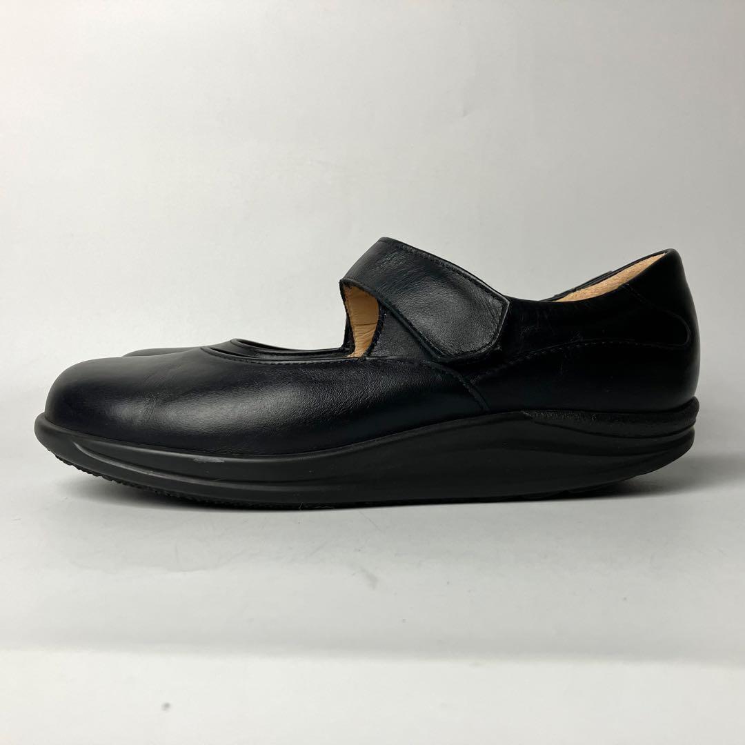 未使用級】Finn Comfort メリージェーン ストラップ 黒 23.5
