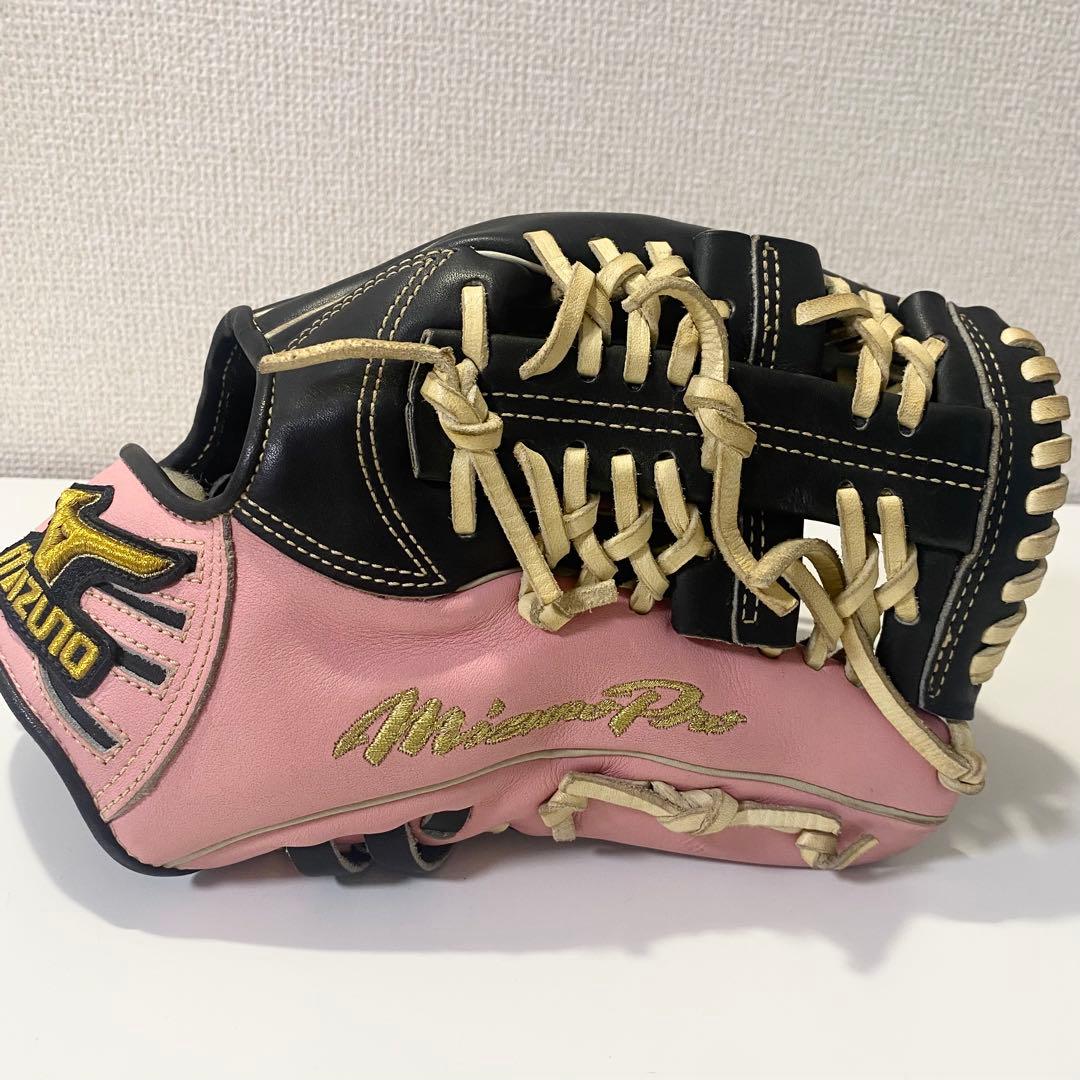 ミズノプロ 軟式 オーダーグラブ 耕作印 内野手 ピンク MizunoPro