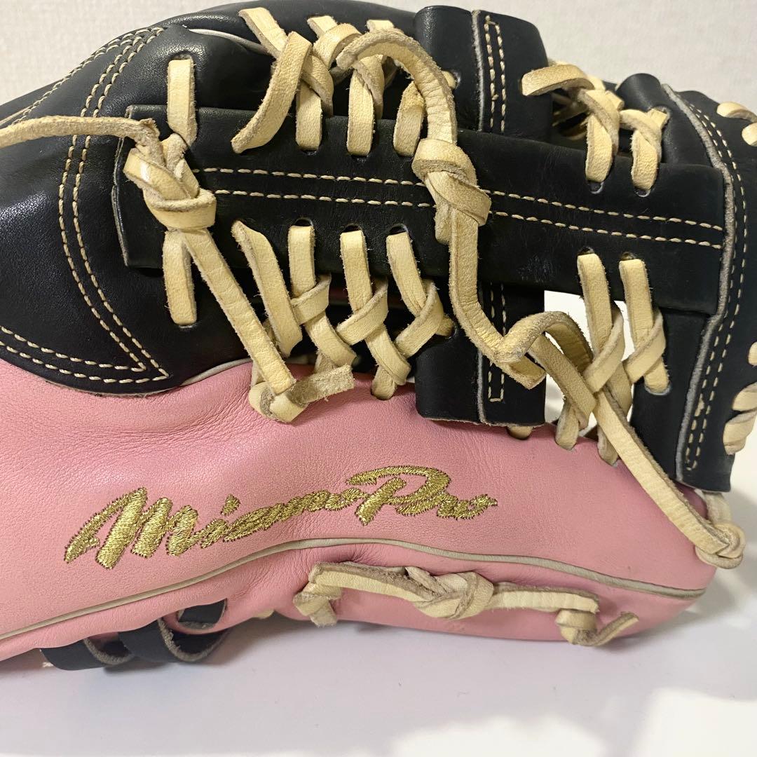 ミズノプロ 軟式 オーダーグラブ 耕作印 内野手 ピンク MizunoPro