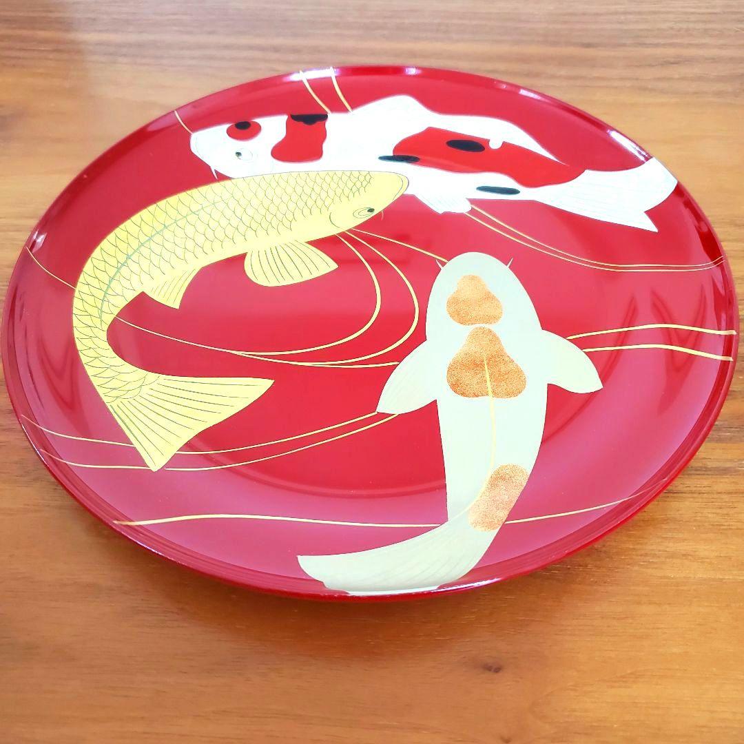 【新品未使用】山田平安堂　漆器　絵皿　飾り皿