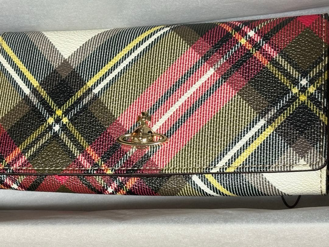 ヴィヴィアン ウエストウッド 長財布 オーブ タータンチェック柄