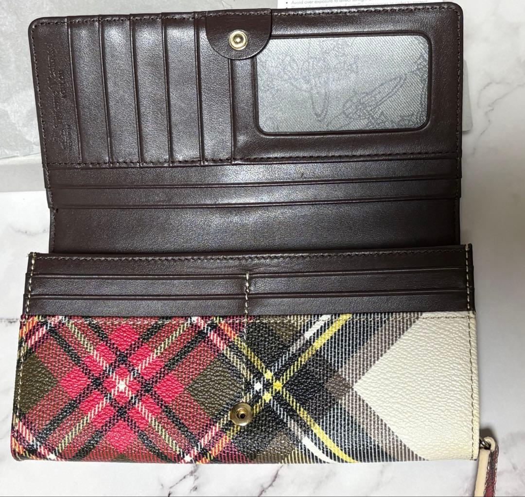 ヴィヴィアン ウエストウッド 長財布 オーブ タータンチェック柄