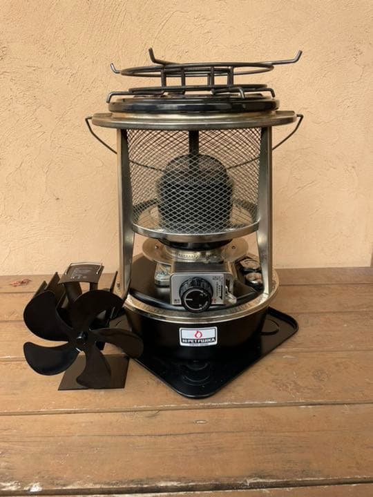 フジカ ハイペット 黒 反射板付き 五徳＋ストーブファン