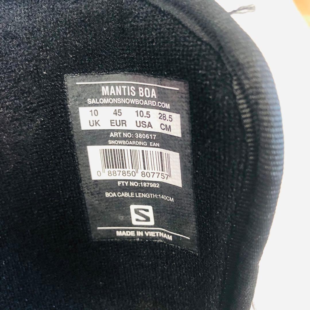 【美品】SALOMON スノボブーツMANTIS BOA 28.5cm