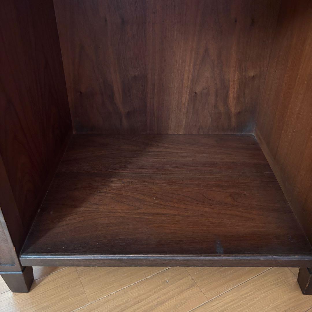 ダークブラウン引き出し付きサイドテーブル アンティーク家具