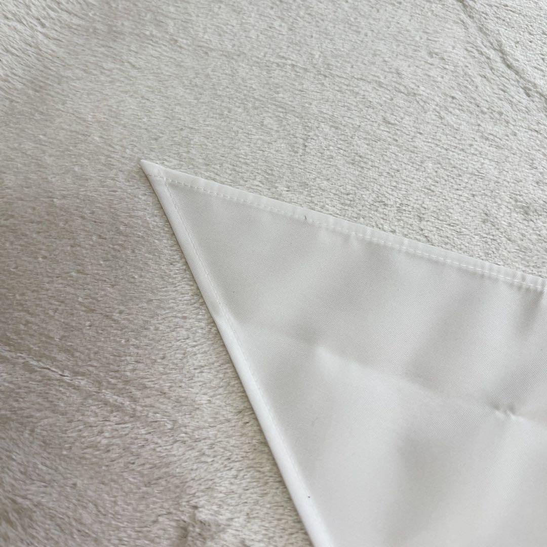 未使用 プラダ PRADA 三角ロゴ フーラード スカーフ 白 ナイロン NFC