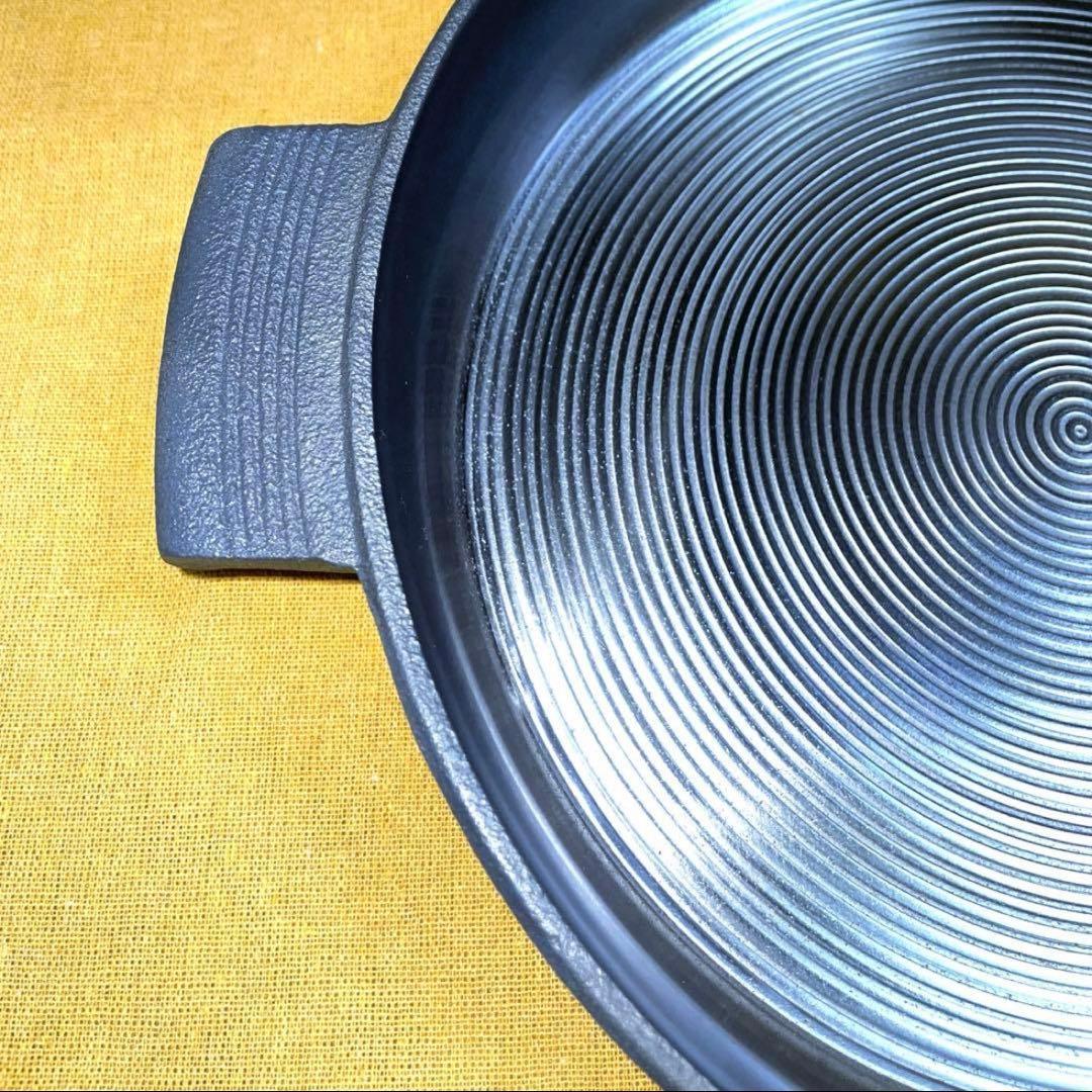 早い者勝ち‼️久慈山王堂 砂鉄鍋 すき焼き鍋 内径26.5c 南部鉄器 鉄鍋 鋳鉄