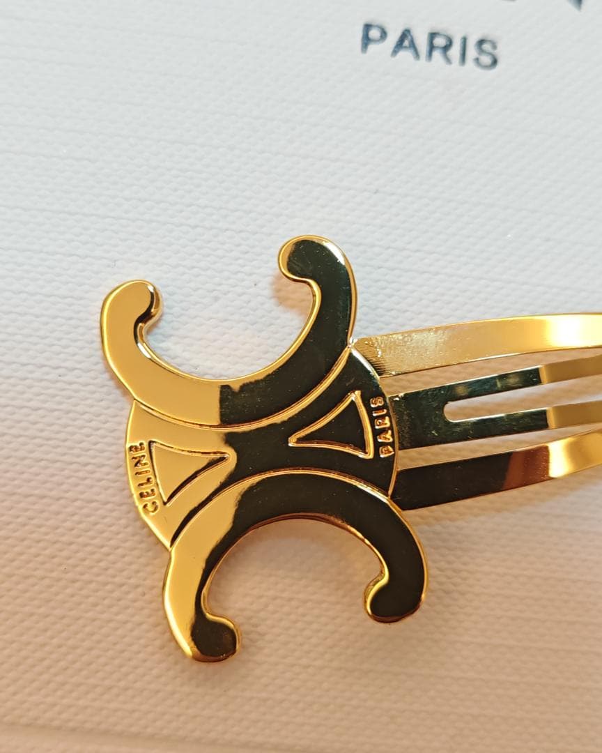 CELINE ゴールド ヘアクリップ 2個セット