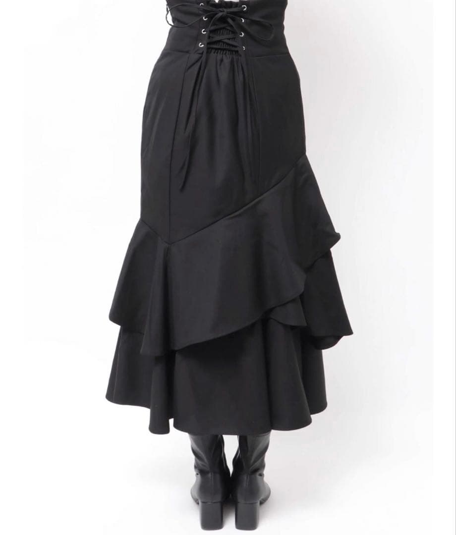 dazzlin バックレースアップアシメマーメイドスカート