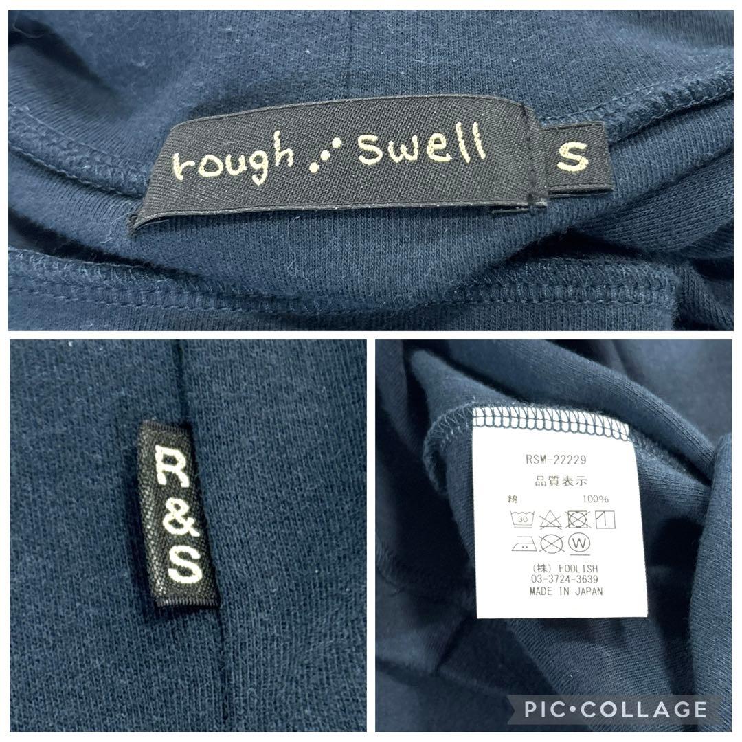ROUGH & SWELL ラフアンドスウェル タートルネックシャツ S 紺