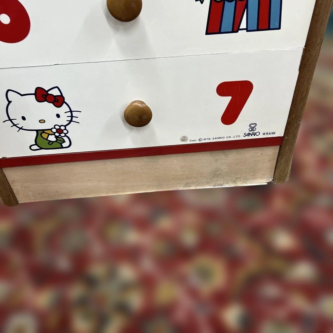 ハローキティ　木製タンス　レトロ　サンリオ　昭和レトロポップ　くろがね　チェスト