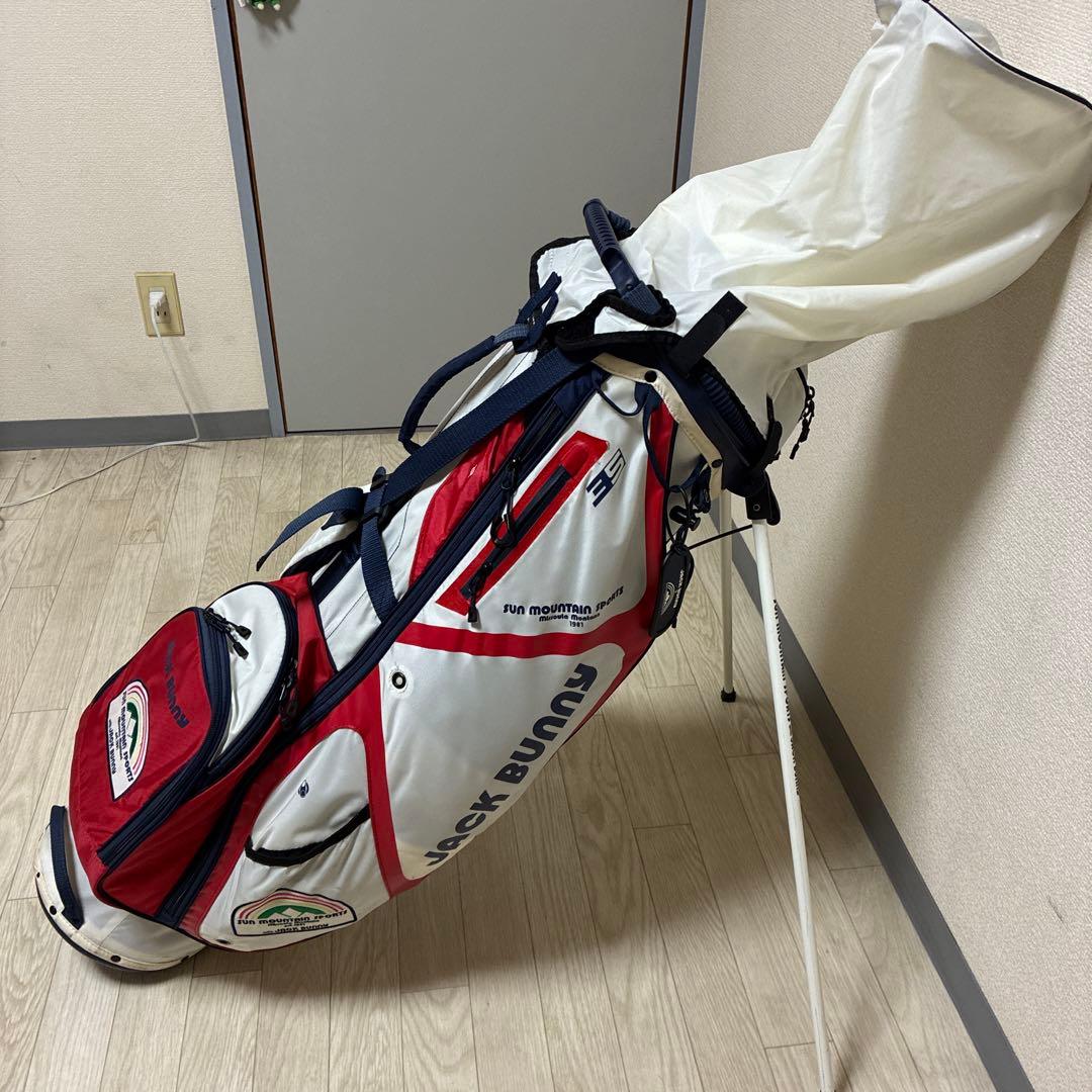 JACK BUNNY キャディバッグ 赤白青
