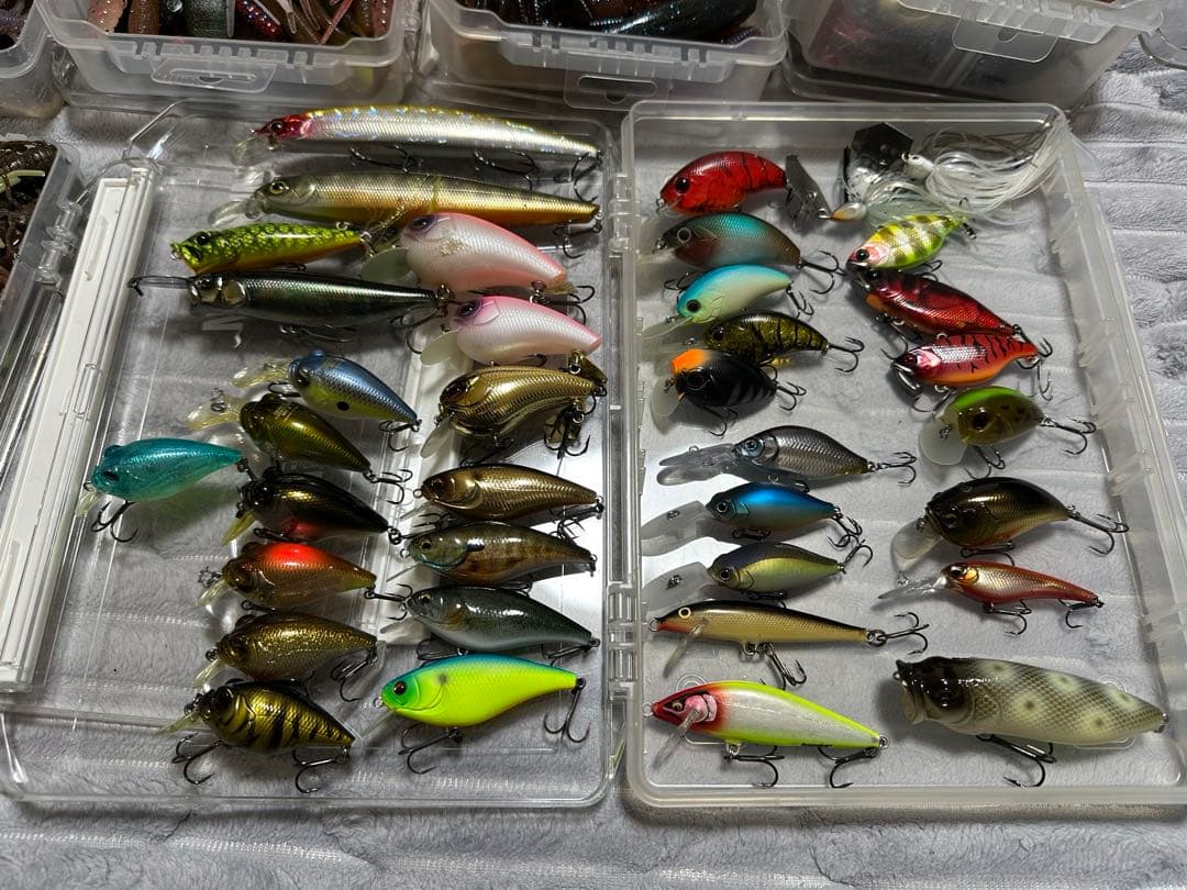 バス釣りセット　ルアー37個　ワーム約5キロ