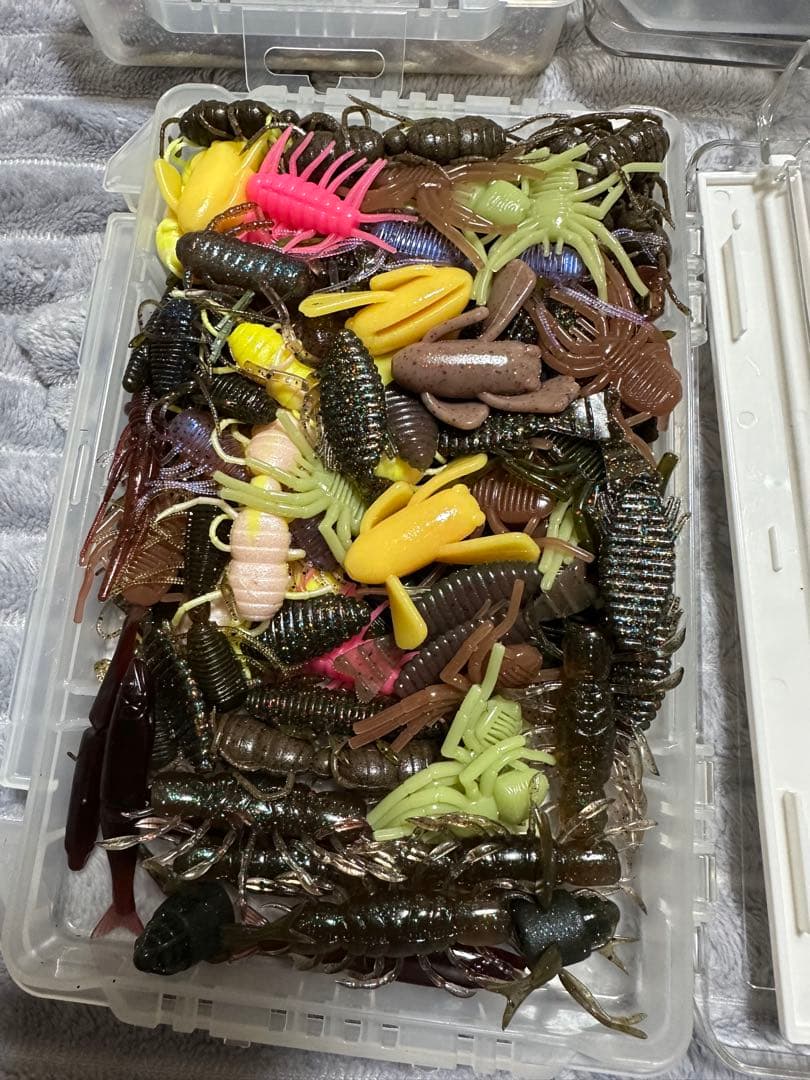 バス釣りセット　ルアー37個　ワーム約5キロ