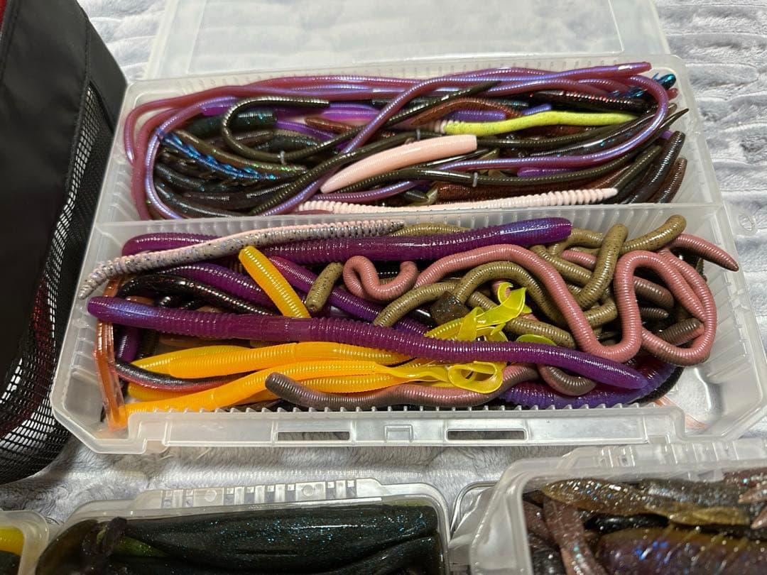 バス釣りセット　ルアー37個　ワーム約5キロ