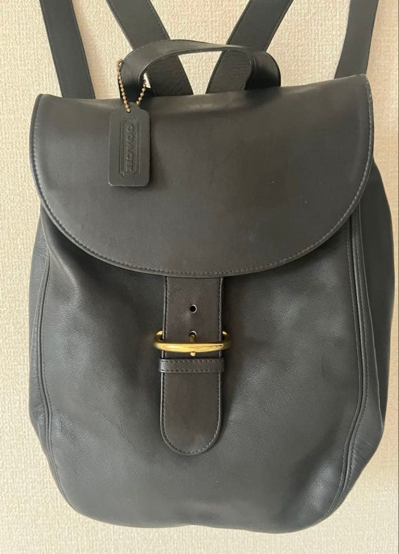 極美品 オールドコーチ OLDCOACHリュック グラブタンレザー ブラック