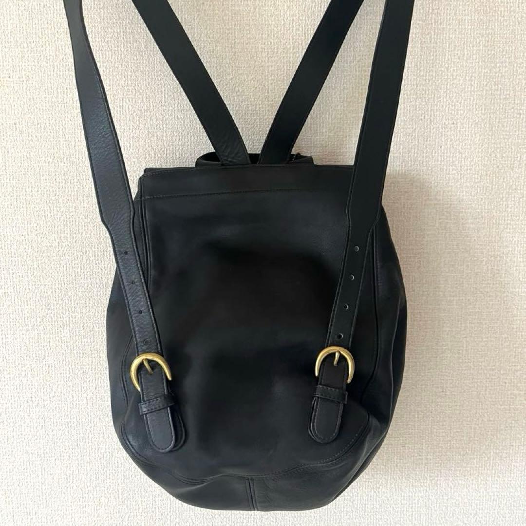 極美品 オールドコーチ OLDCOACHリュック グラブタンレザー ブラック