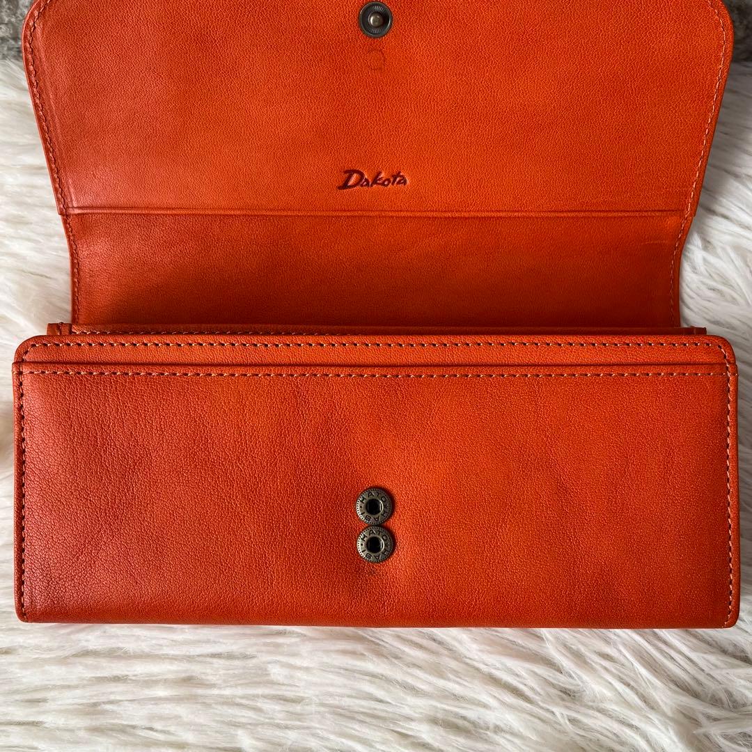 【新品未使用】ダコタ　リカモ　花柄刺繍　イタリアンレザー　かぶせ長財布　完売品