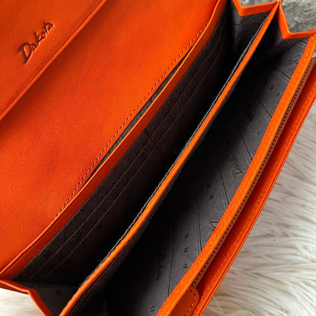 【新品未使用】ダコタ　リカモ　花柄刺繍　イタリアンレザー　かぶせ長財布　完売品