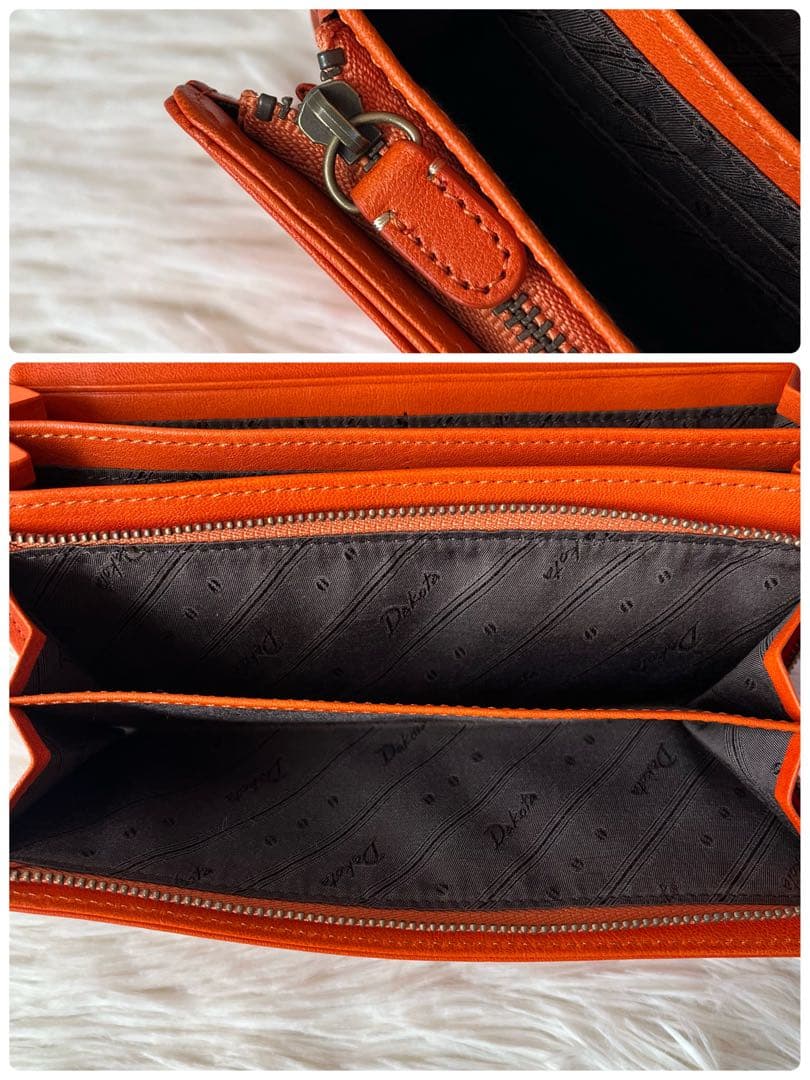 【新品未使用】ダコタ　リカモ　花柄刺繍　イタリアンレザー　かぶせ長財布　完売品