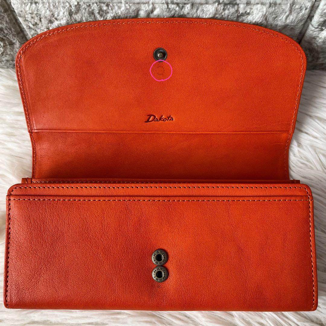 【新品未使用】ダコタ　リカモ　花柄刺繍　イタリアンレザー　かぶせ長財布　完売品