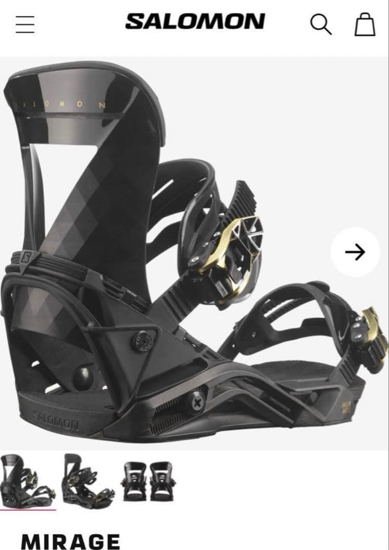 22-23 SALOMON MIRAGE サロモン ミラージュ ビンディングS