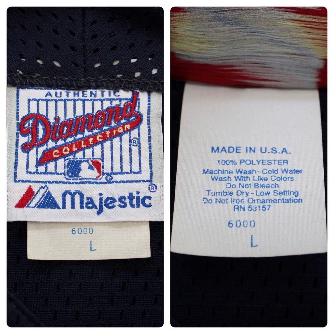 USA製90's Majestic シアトル マリナーズ 濃紺 古着ゲームシャツ