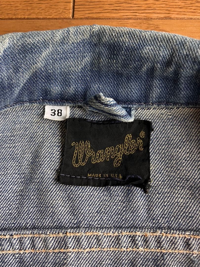 Wrangler 70s 黒タグ前期 左綾 124MJデニムジャケット 38