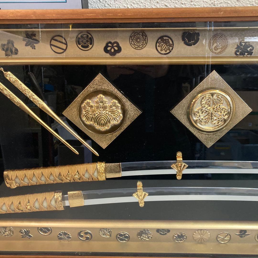 美術　工芸品 刀剣額 江戸時代 レプリカ 模造刀 日本刀 鍔 コレクション 飾り