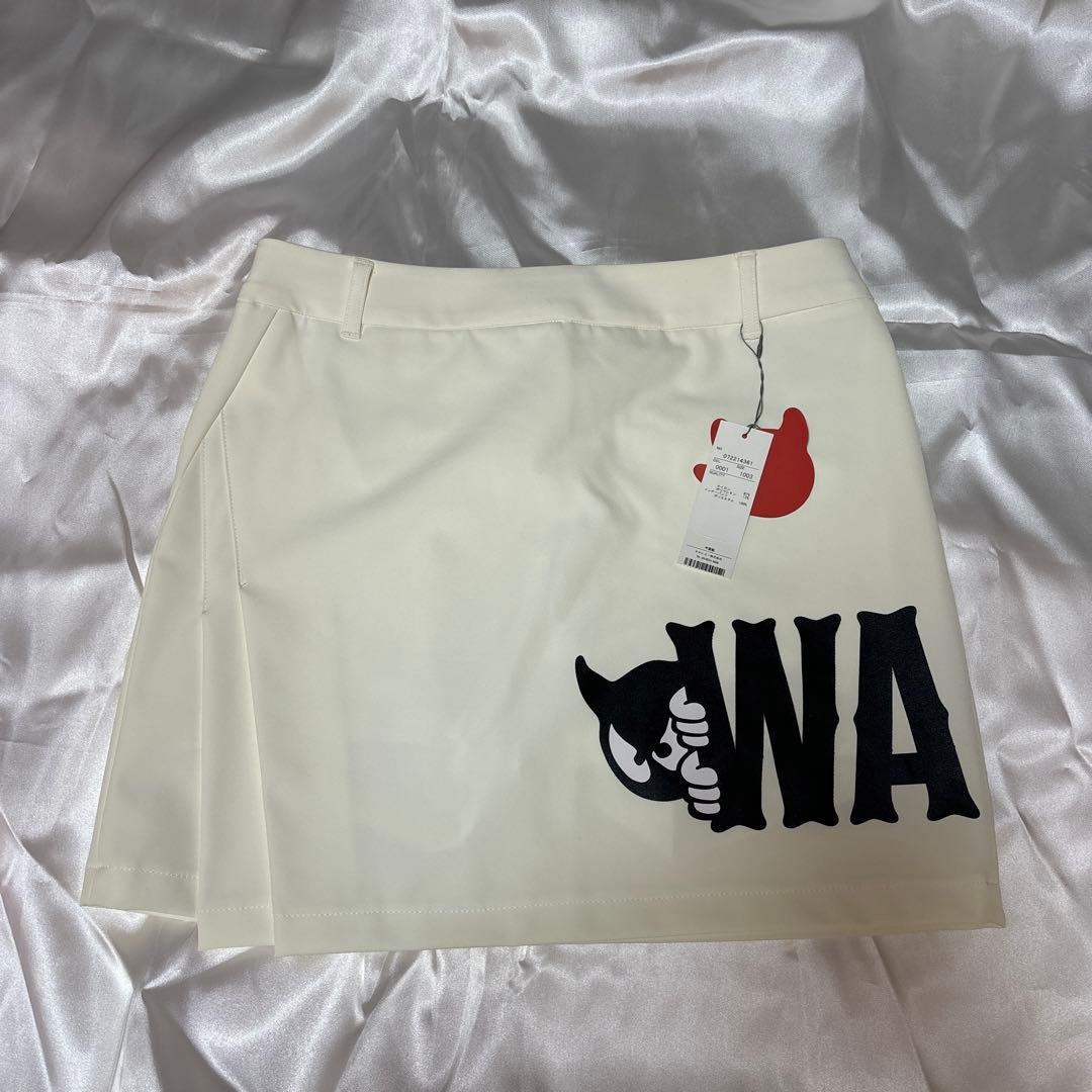 WAAC ロゴプリント ゴルフスカート L