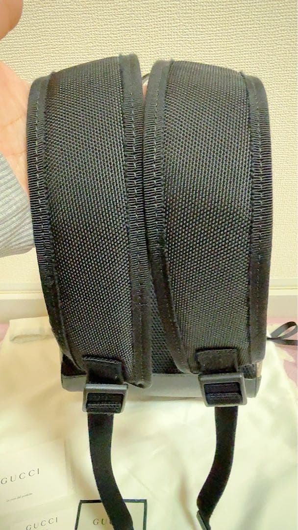 【値下げ!!】GUCCI総柄/GGスプリームキャンバススモールバックパック